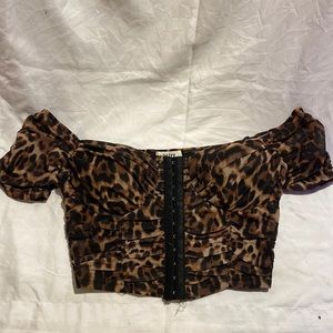 Small cheetah print crop top
